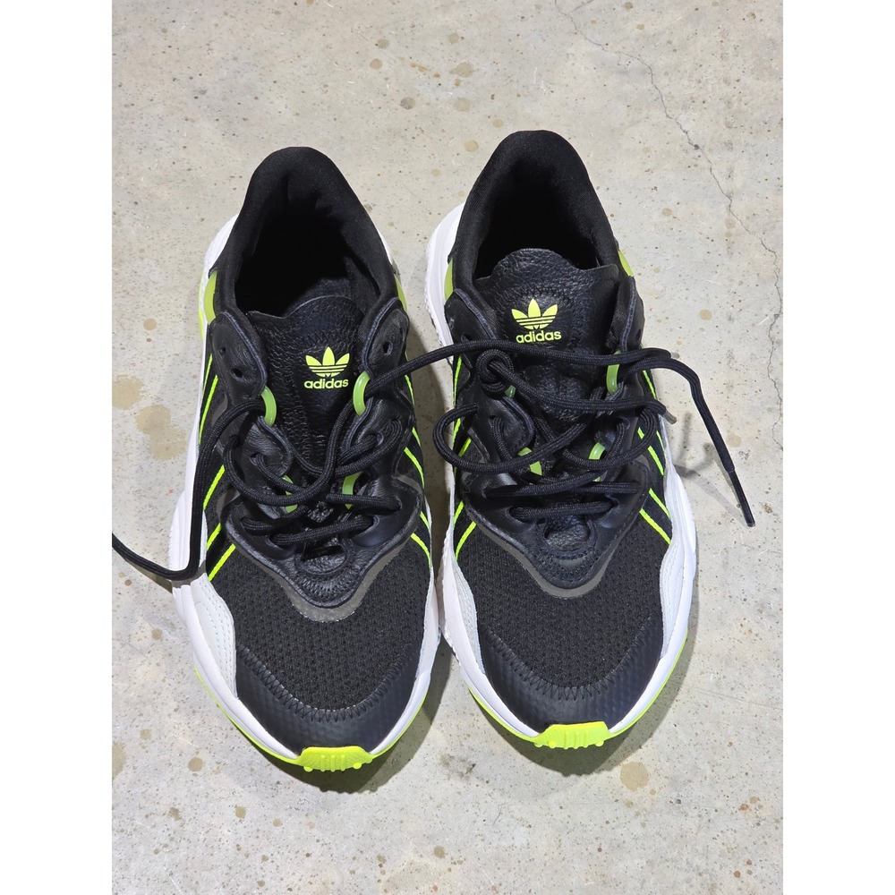 Adidas Originals Ozweego Kids Sneakers Black Signal Green EG7448 Size 5.5Y